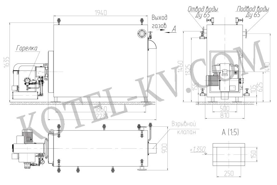 Котел КВа 0.4. Схема