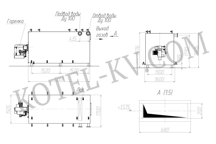 Котел КВа 1.5. Схема