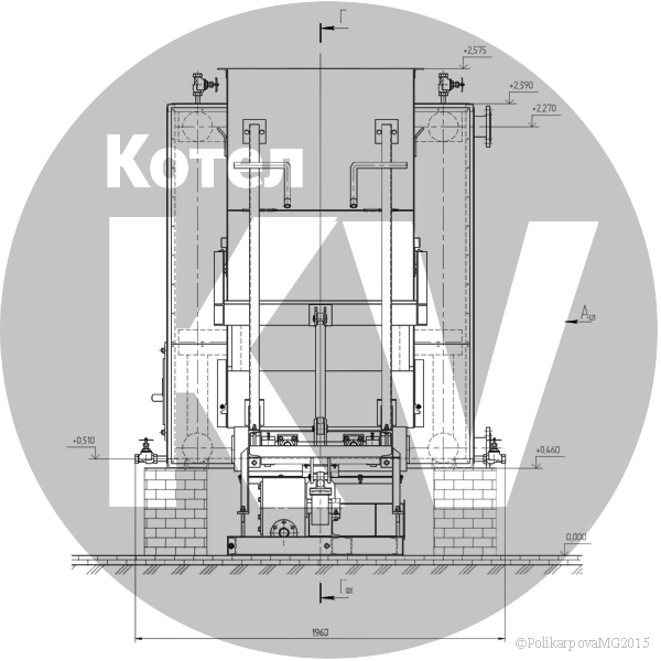 Чертеж котла 1,1 МВт безнакипного угольного механического