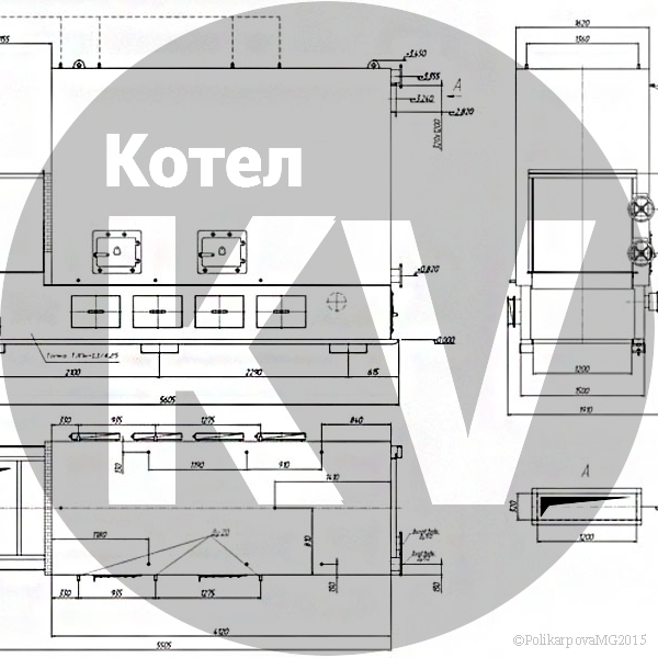 Чертеж котла 3 МВт с ТЛПХ