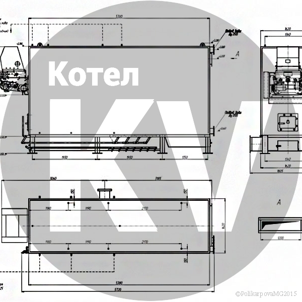 Чертеж котла 3 МВт с ЗП РПК