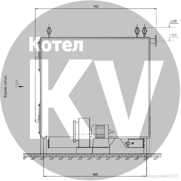 Чертеж котла 300 КВт на дровах