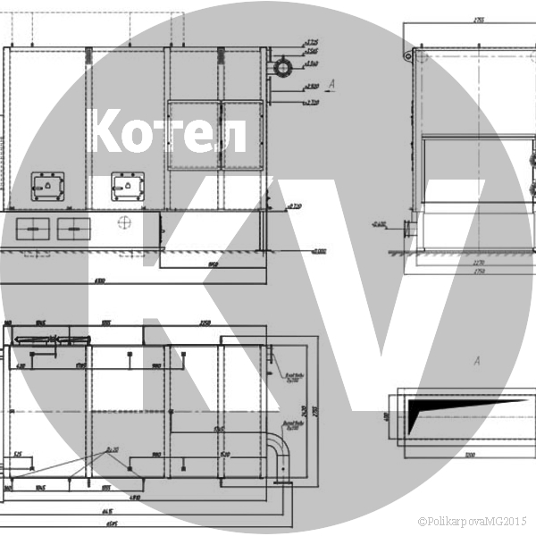 Чертеж котла 4 МВт с ТЛПХ