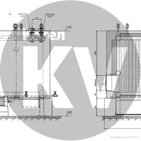 Чертеж котла КВр-0,4
