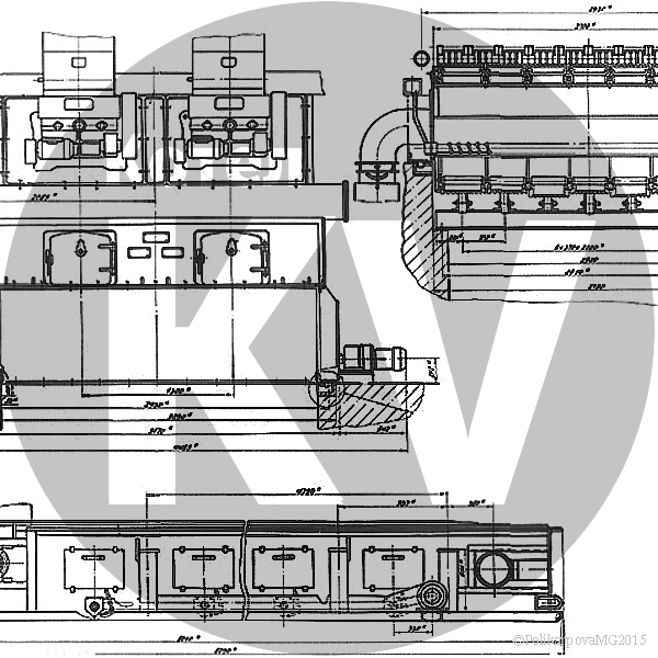 Чертеж топки ТЧЗМ-2-2,7/6,5 вид 2