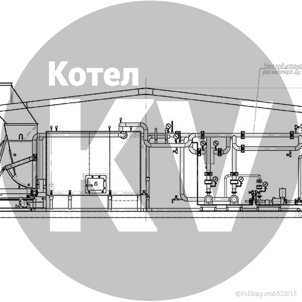 Модульная котельная 1 МВт вид сбоку