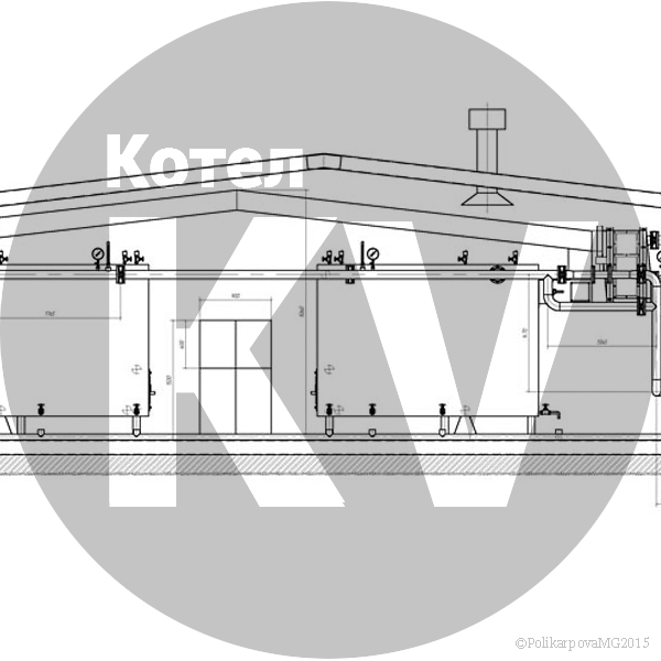 Модульная котельная 2 МВт вид сбоку